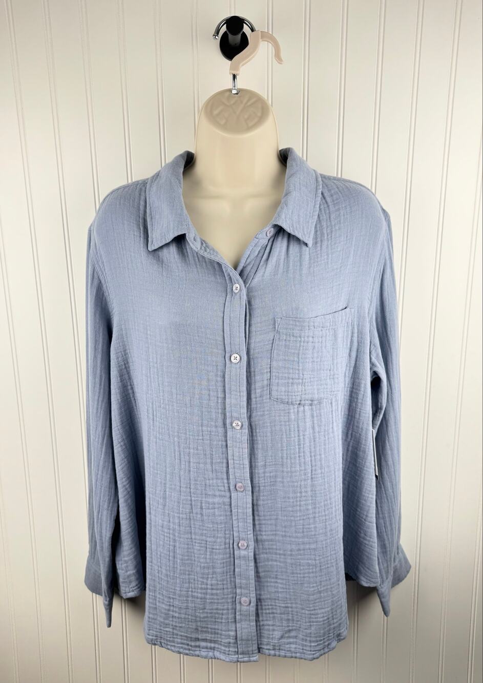 O’Neill Leni Cotton Gauze Button Front Shirt Medium NWT